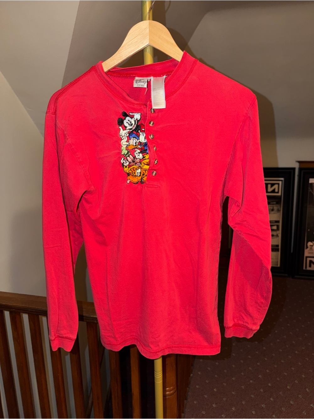 Vintage Embroidered Disney Long Sleeve Tee